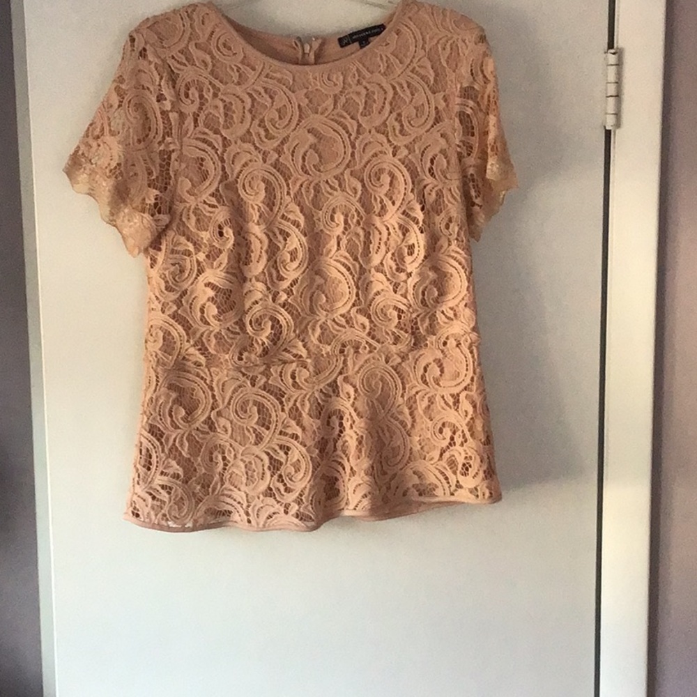 Lace peplum top